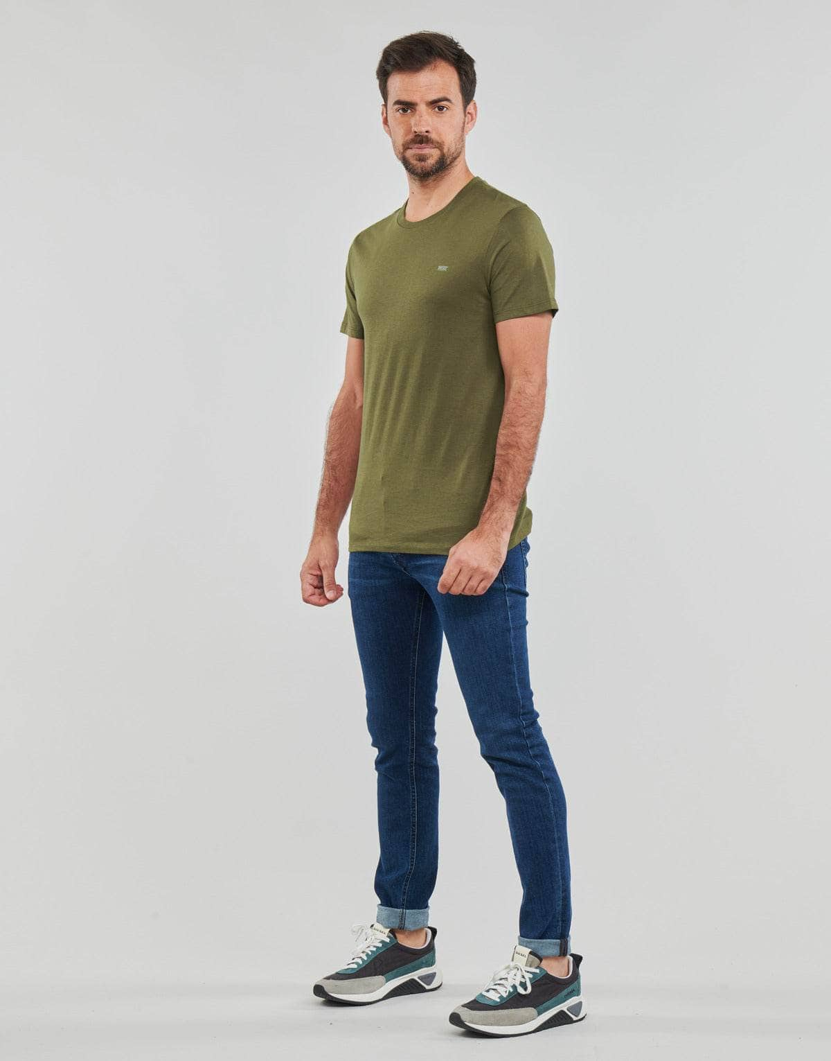 T-shirt Uomo Diesel  UMTEE-RANDAL-TUBE-TW  Kaki