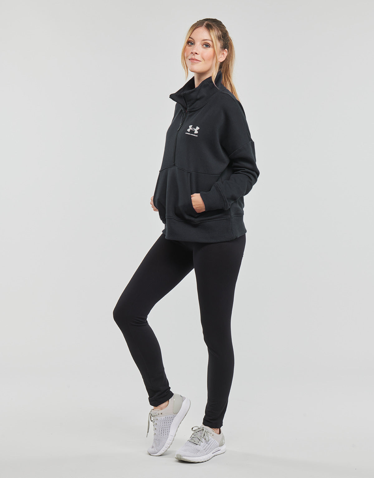 Felpa Donna Under Armour  Rival Fleece HZ  Nero