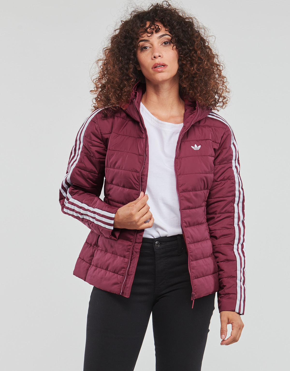 Piumino Donna adidas  SLIM JACKET  Bordeaux