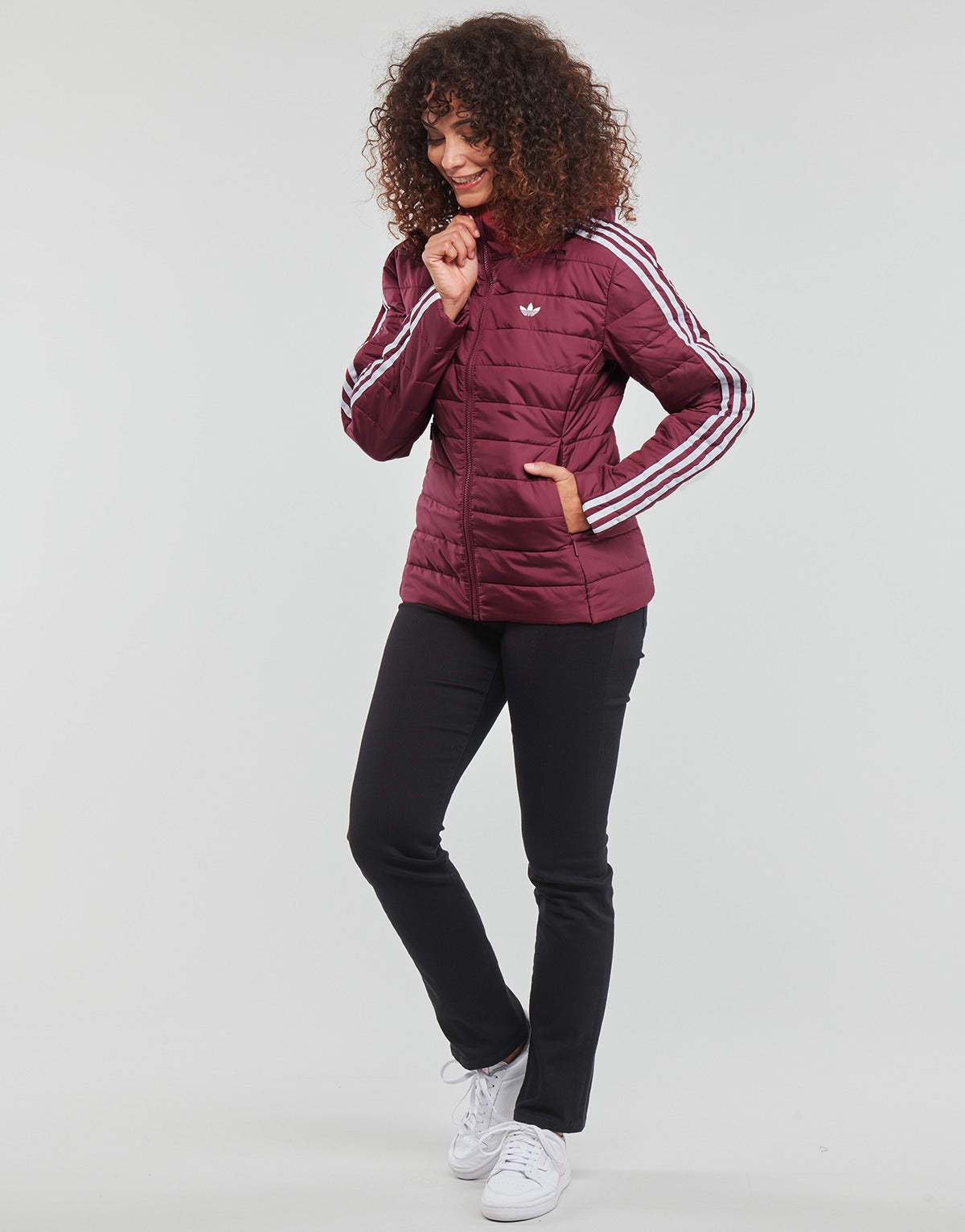 Piumino Donna adidas  SLIM JACKET  Bordeaux