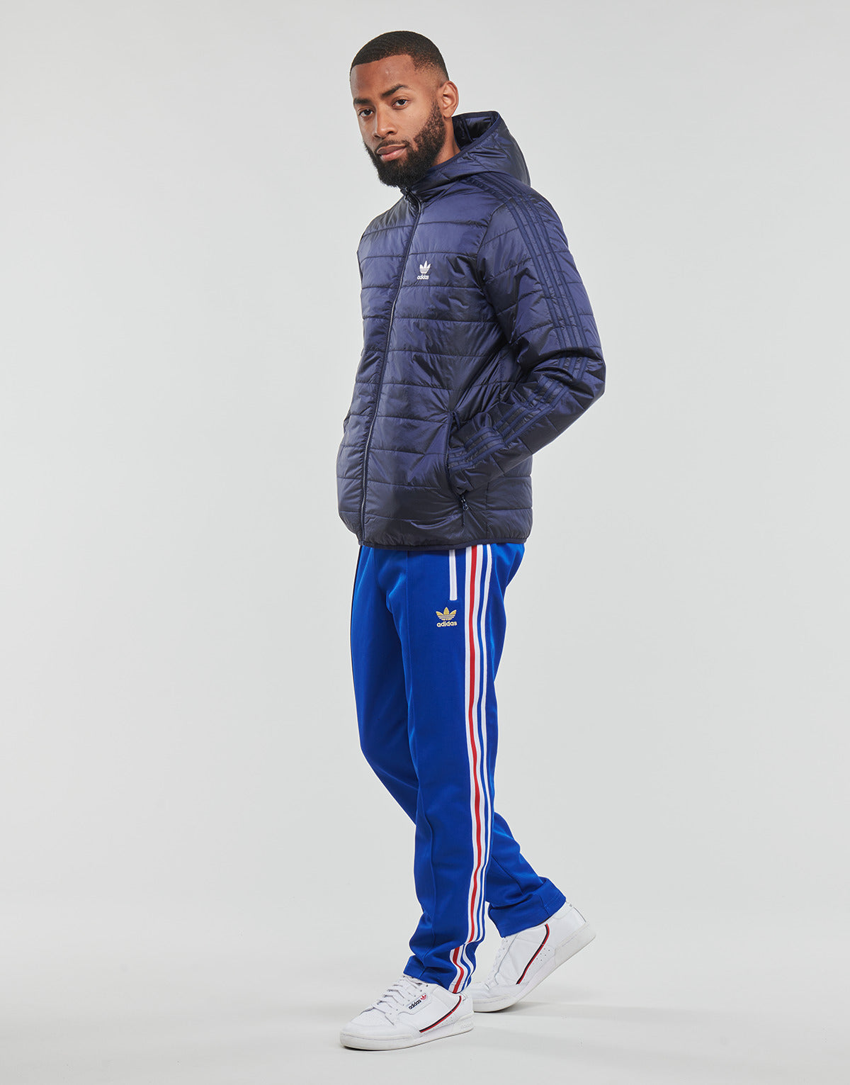 Piumino Uomo adidas  PAD HOODED PUFF  Marine