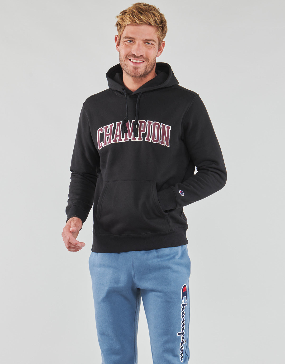 Felpa Uomo Champion  Heavy Cotton Poly Fleece  Nero