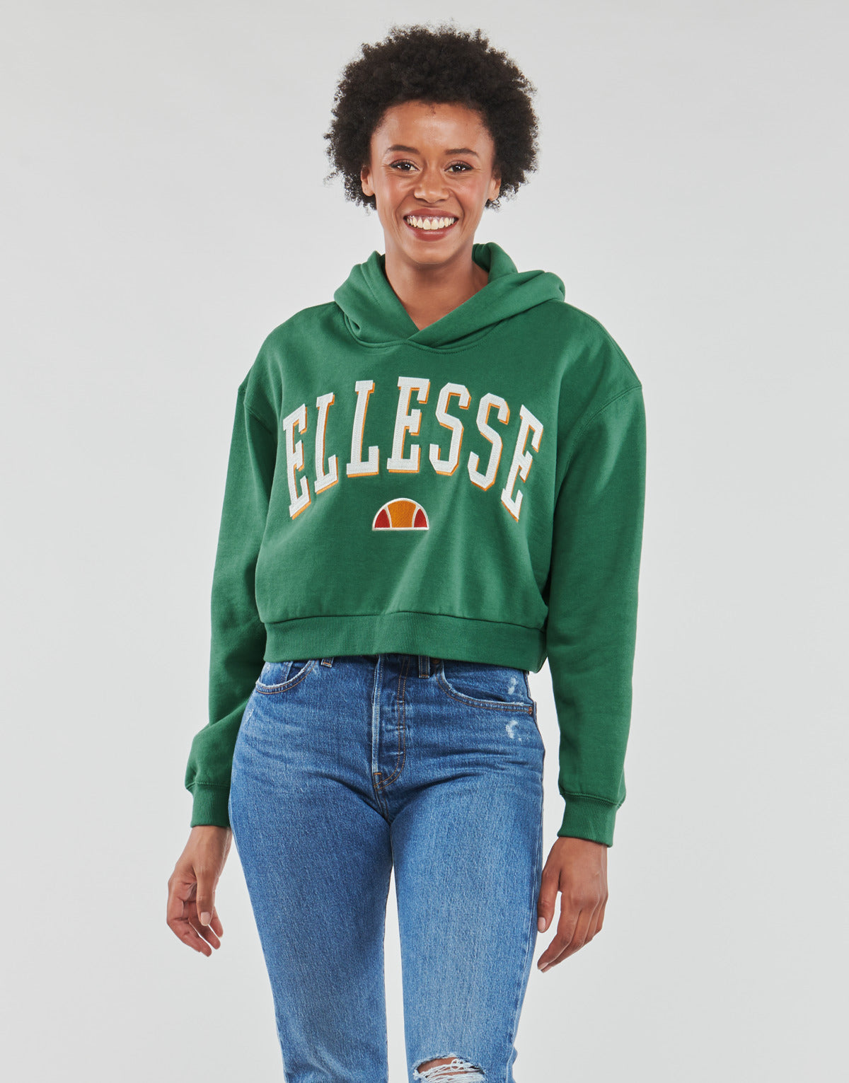 Felpa Donna Ellesse  RAMO CROP HOODY  Verde