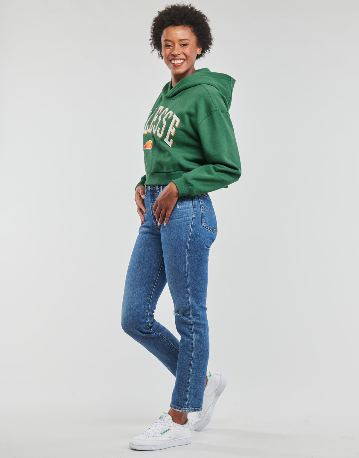 Felpa Donna Ellesse  RAMO CROP HOODY  Verde