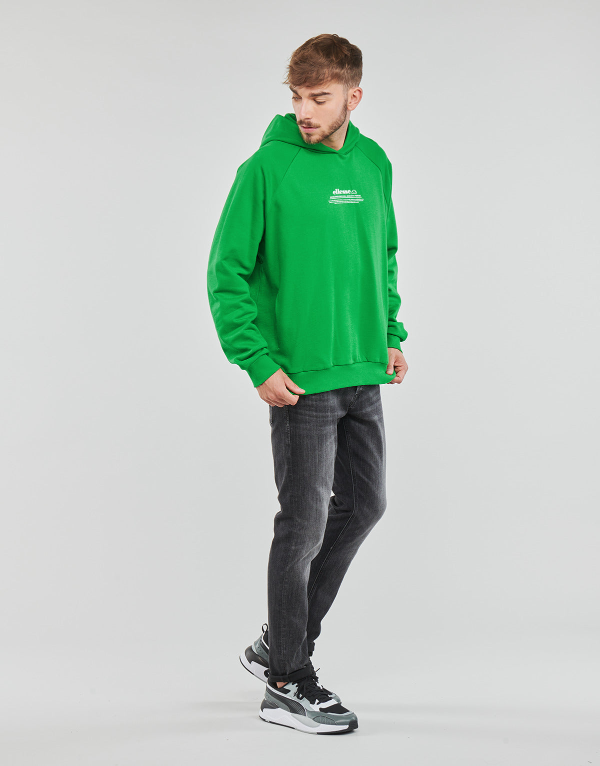 Felpa Uomo Ellesse  GIORDANO HOODY  Verde