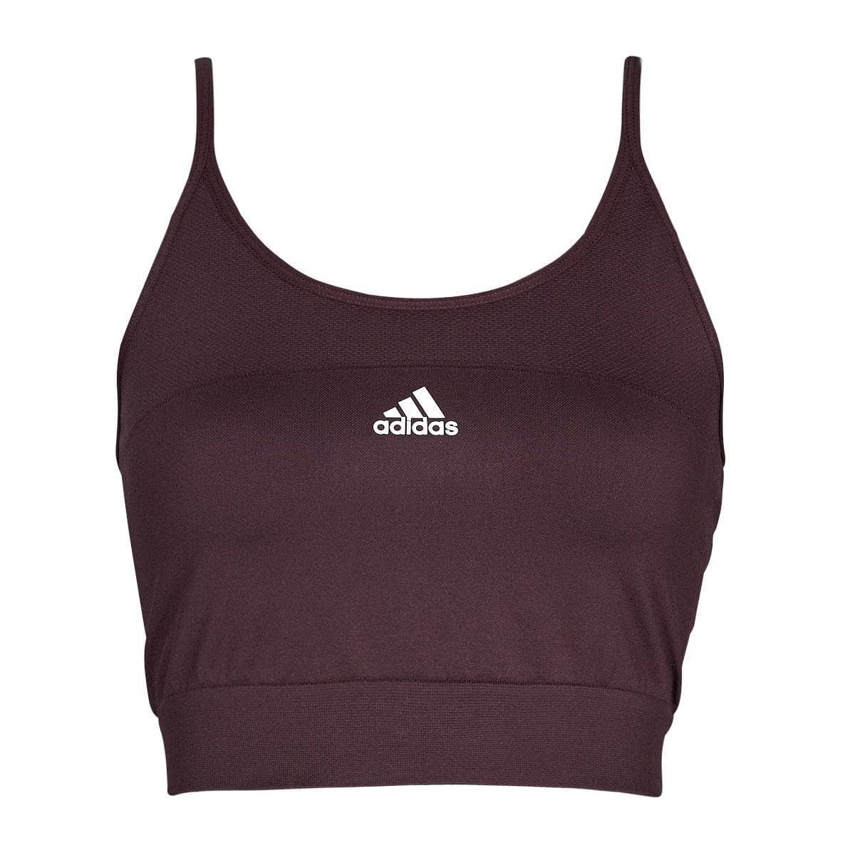 Top Donna adidas  W SML SPAGCROP  Bordeaux