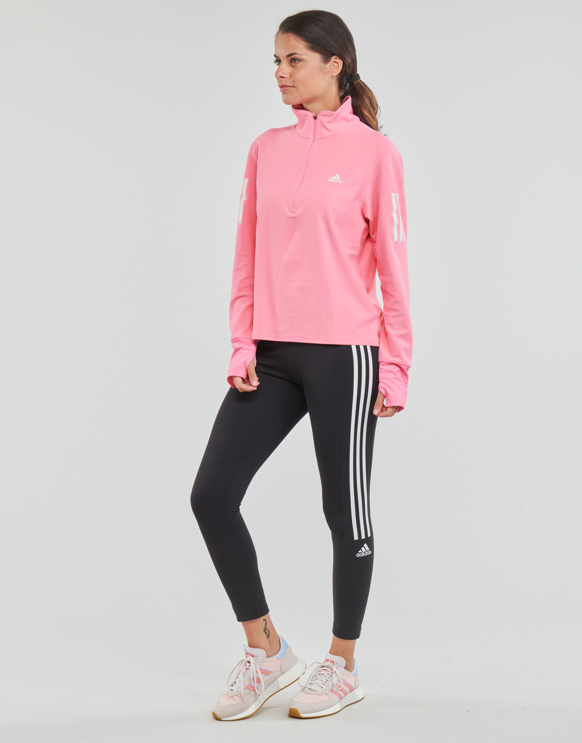 Felpa Donna adidas  OTR 1/2 ZIP W  Rosa