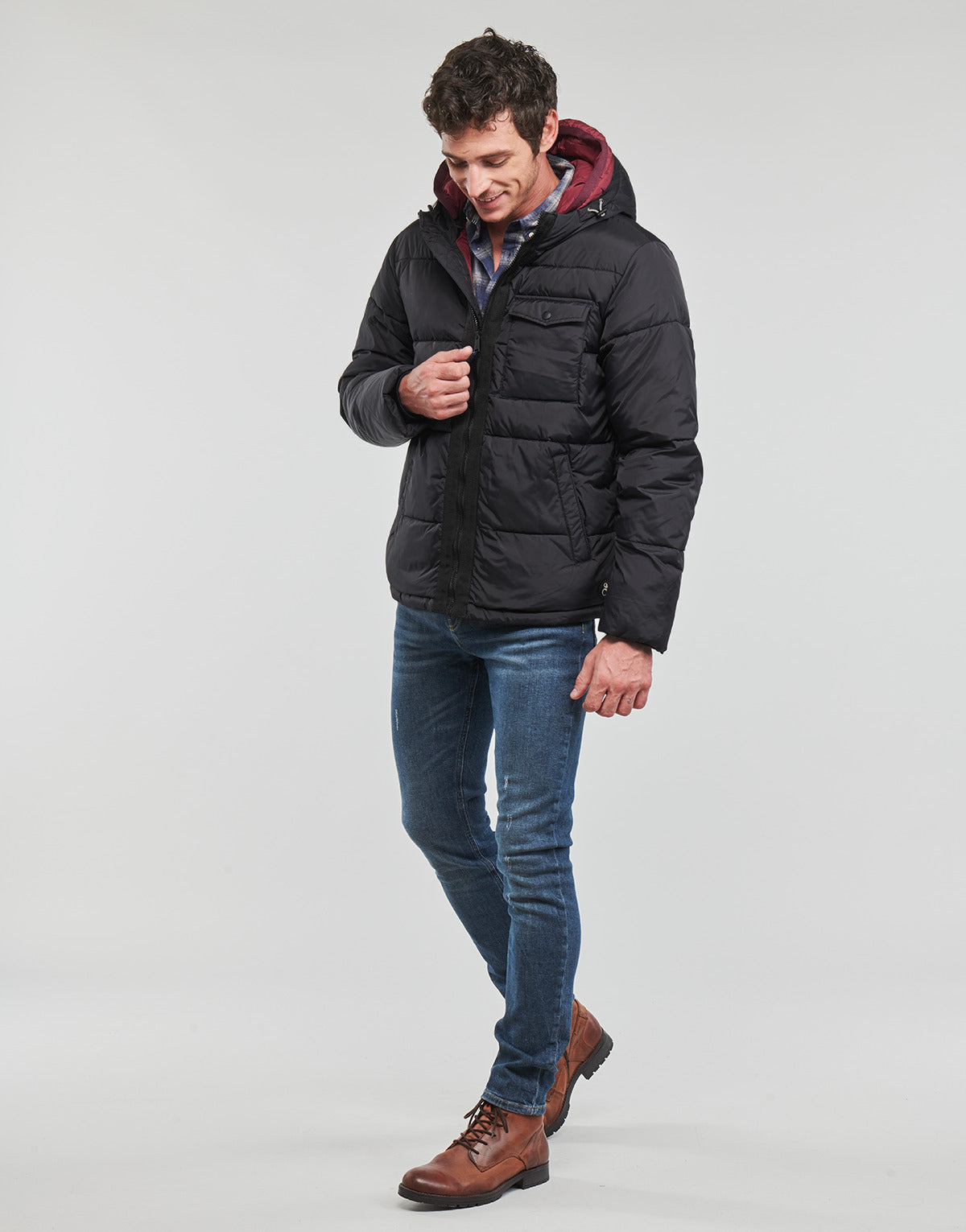 Piumino Uomo Scotch & Soda  Hooded Puffer Jacket  Nero