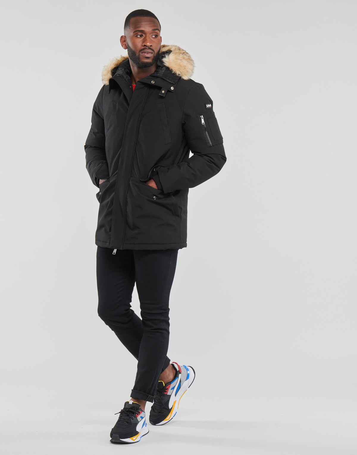 Parka Uomo Schott  NESLON20  Nero