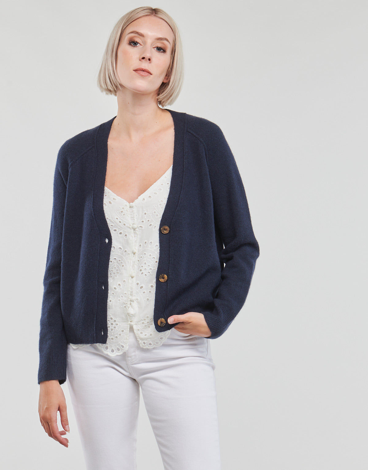 Gilet / Cardigan Donna Esprit  buttoned cardig  Marine