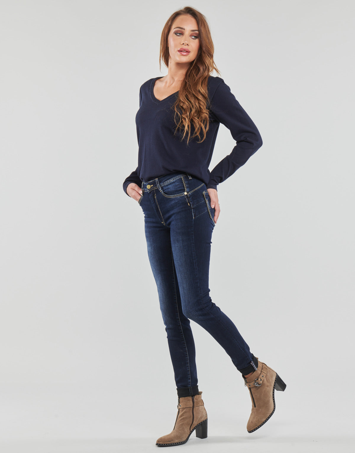 Jeans Slim Donna Le Temps des Cerises  PULP HIGH HAGEN  Blu