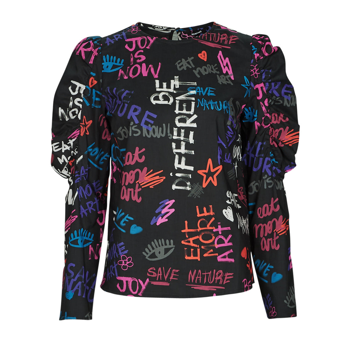 Camicetta Donna Desigual  GRAPHIC  Nero