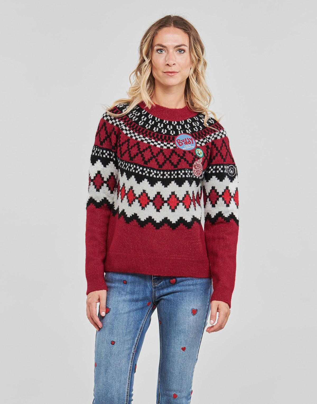 Maglione Donna Desigual  BUDDY  Rosso