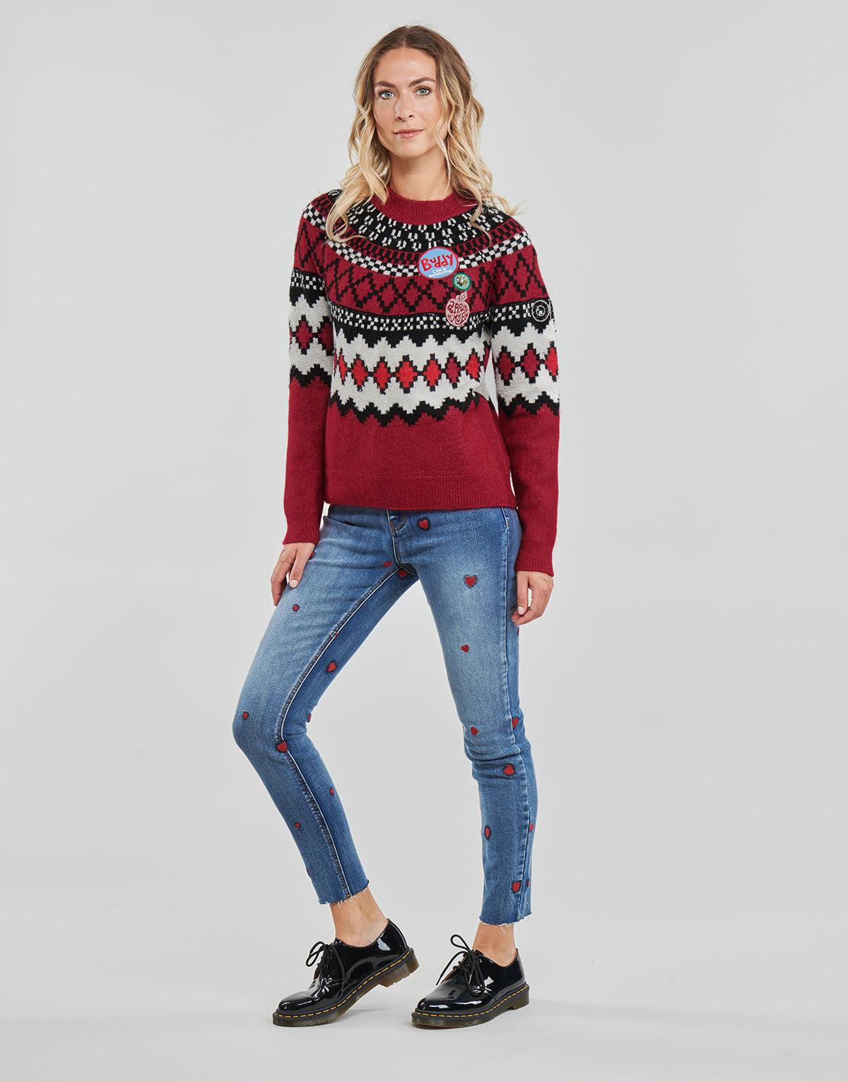 Maglione Donna Desigual  BUDDY  Rosso