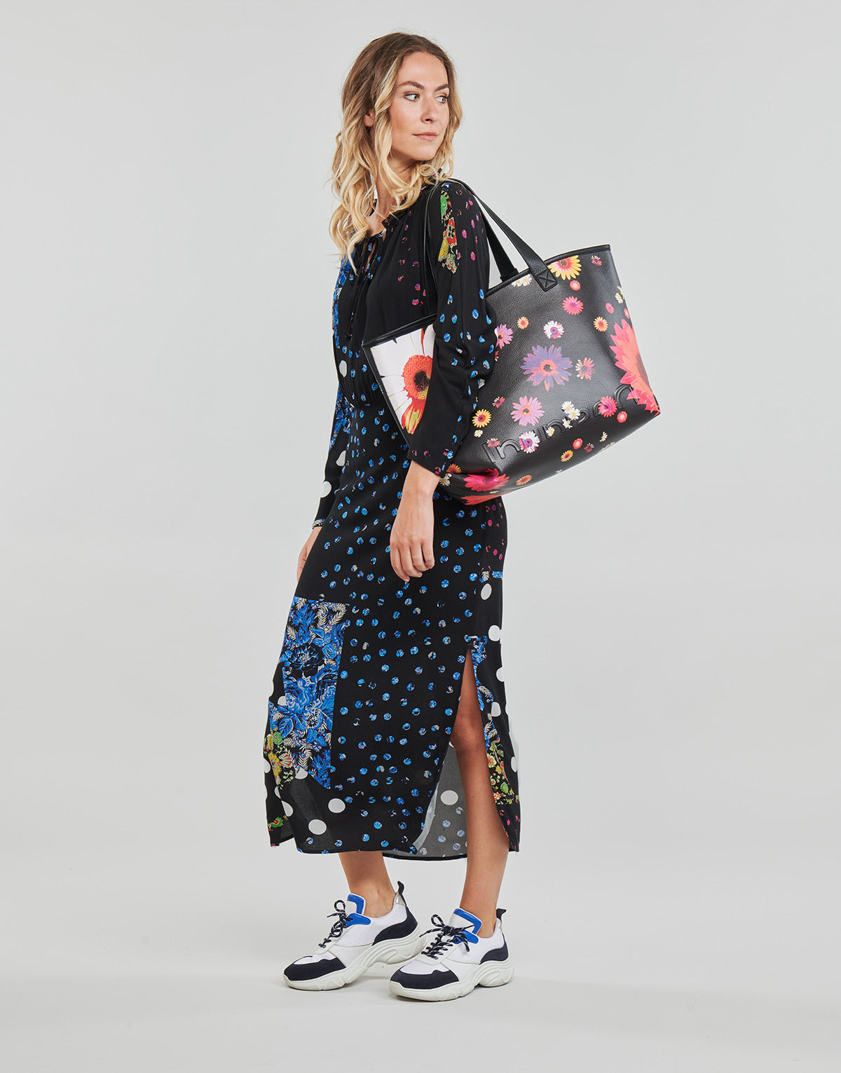 Abito lungo Donna Desigual  DOTS  Multicolore