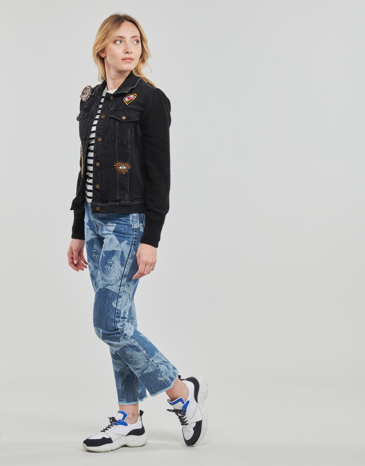 Giacca in jeans Donna Desigual  DENVER  Nero