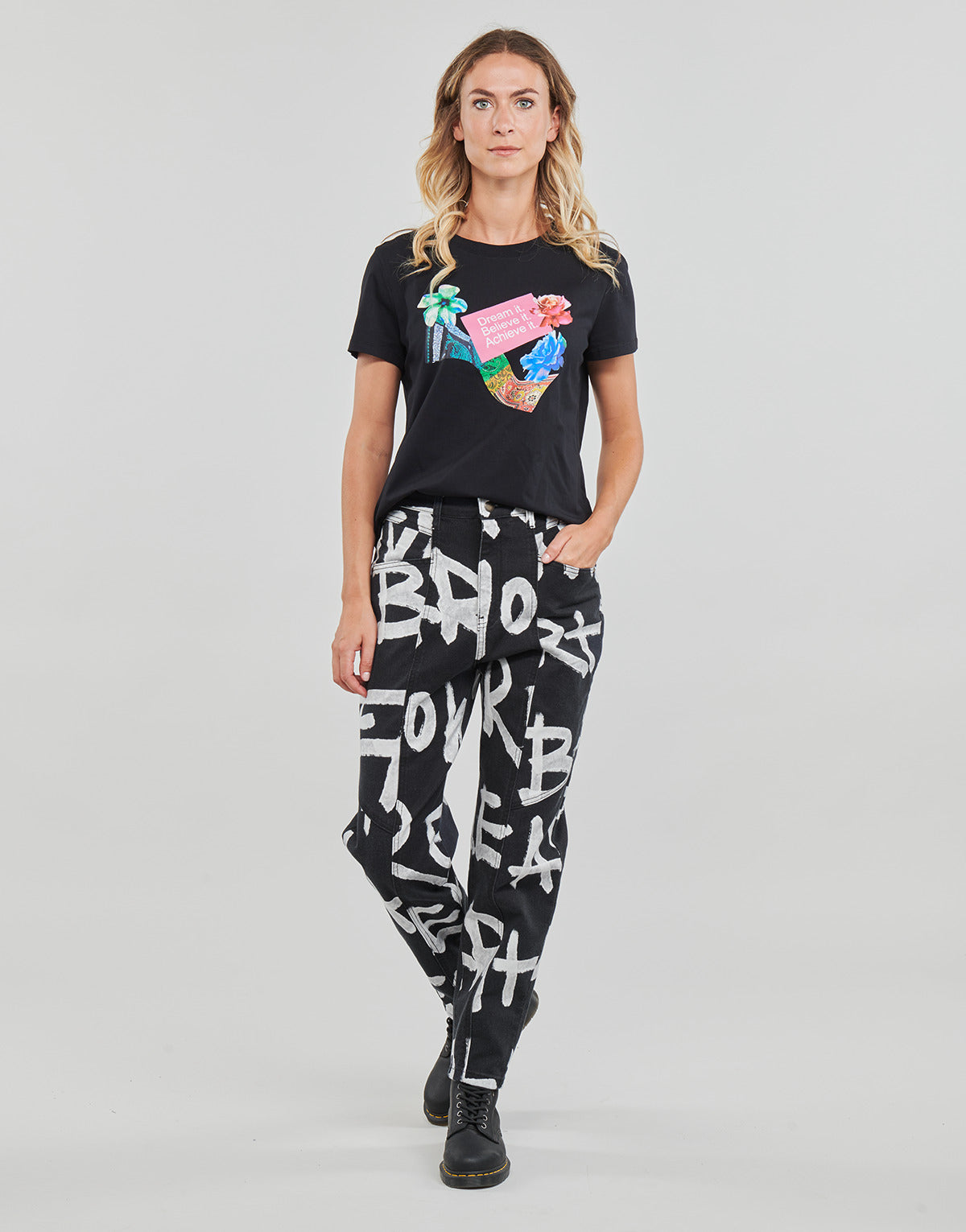 Pantalone Donna Desigual  PANT_BROCHA  Nero