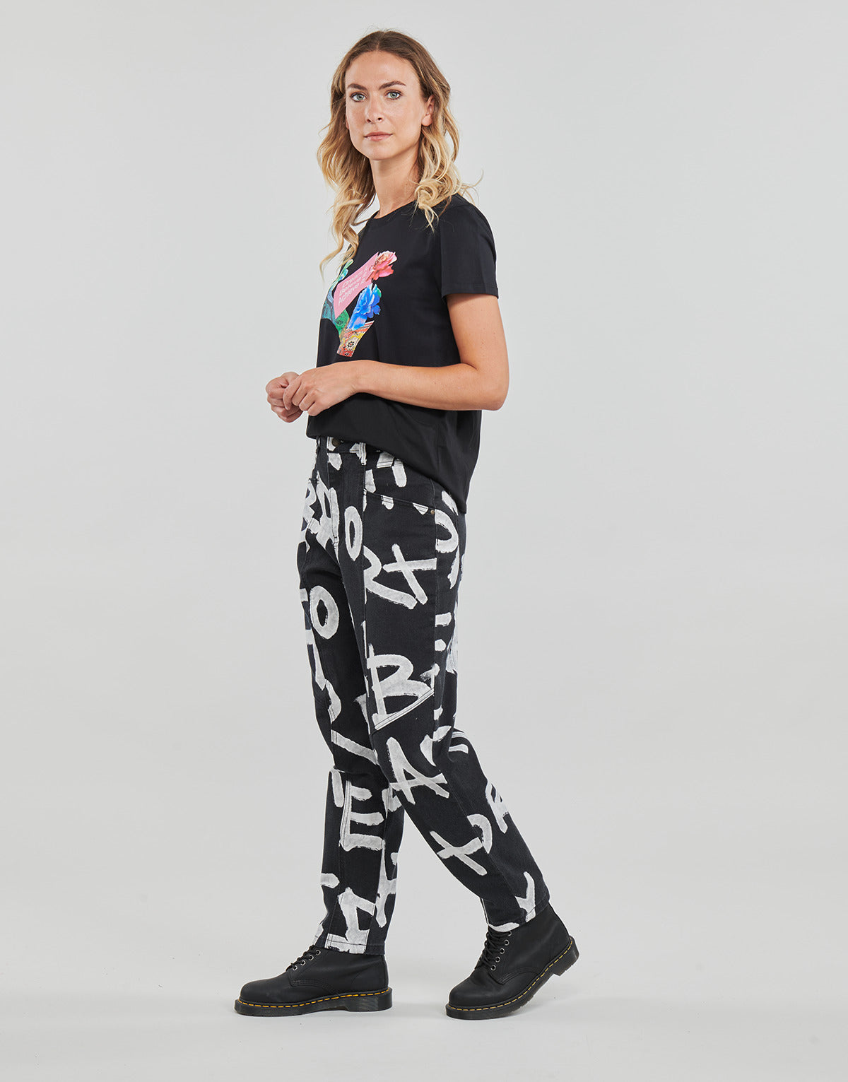 Pantalone Donna Desigual  PANT_BROCHA  Nero