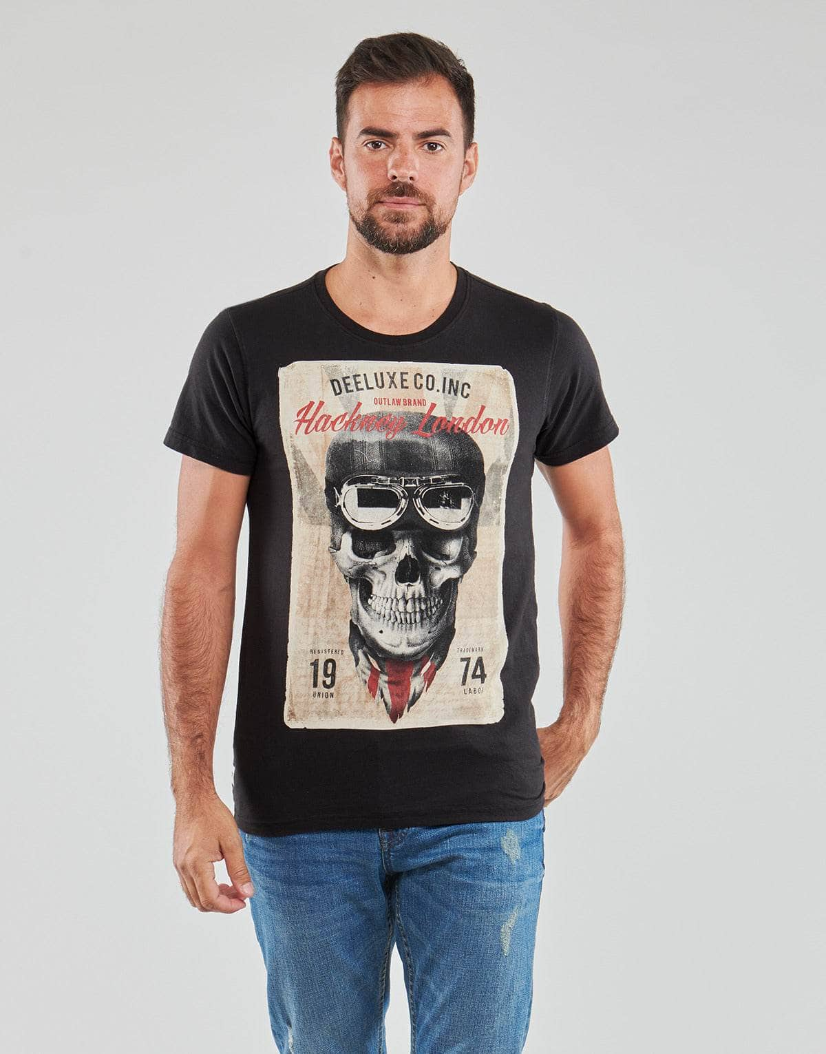 T-shirt Uomo Deeluxe  CLEM  Nero