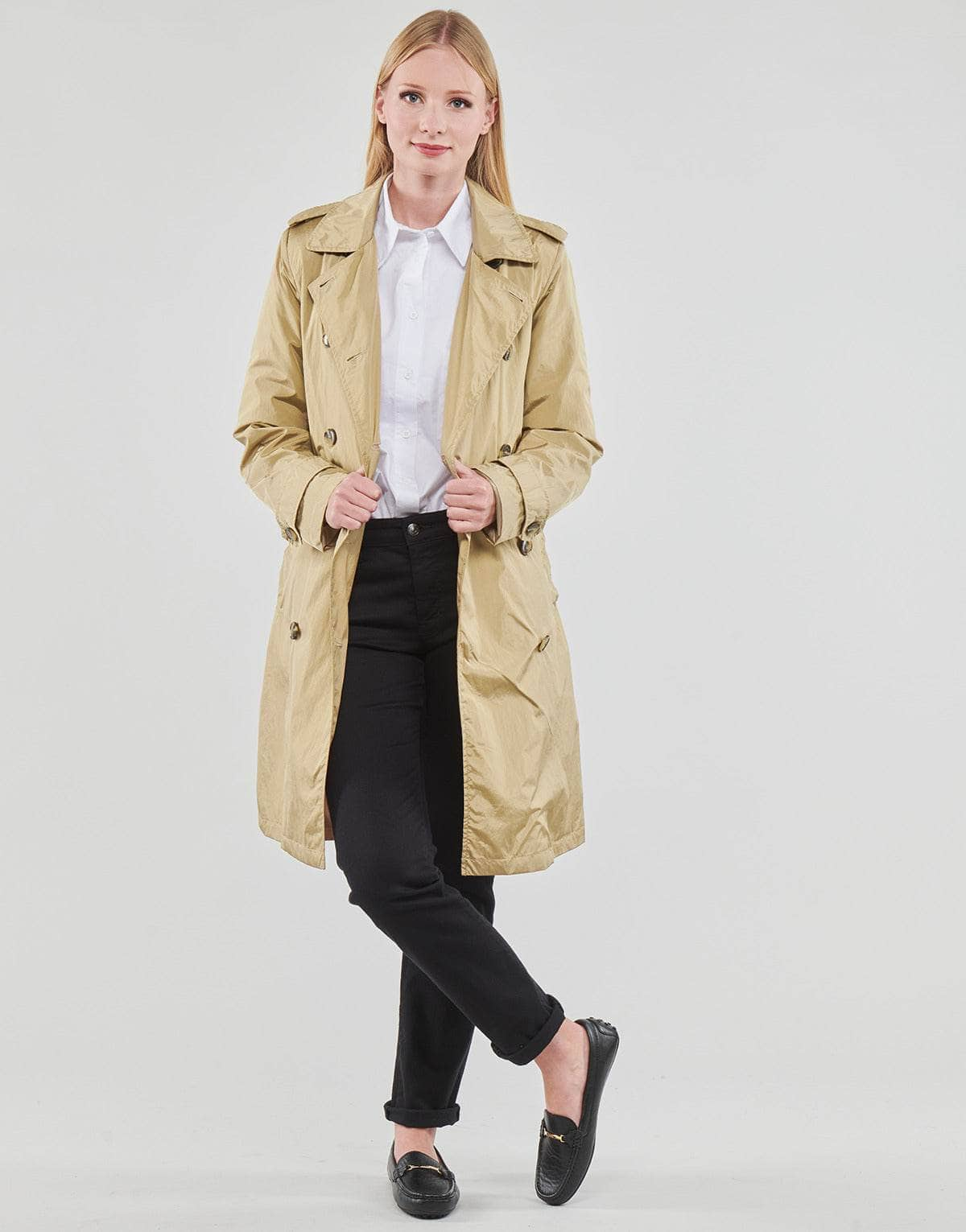 Trench Donna Lauren Ralph Lauren  DB PKB TRNCH-UNLINED-COAT  Beige