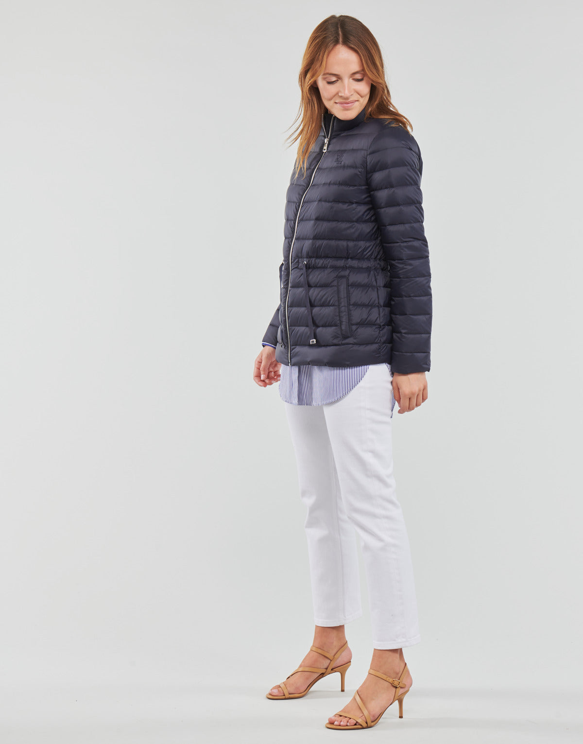 Piumino Donna Lauren Ralph Lauren  DRAW WST SD-INSULATED-COAT  Marine