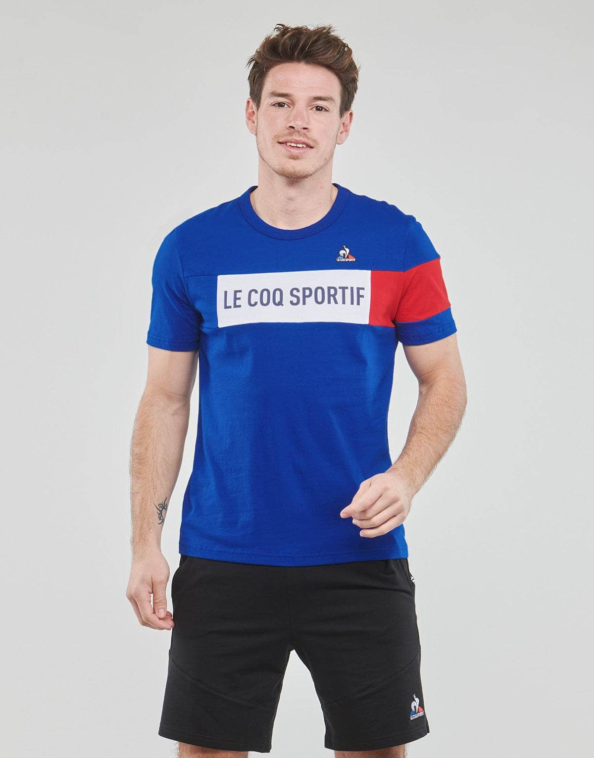 T-shirt Uomo Le Coq Sportif  TRI Tee SS N°1 M  Blu