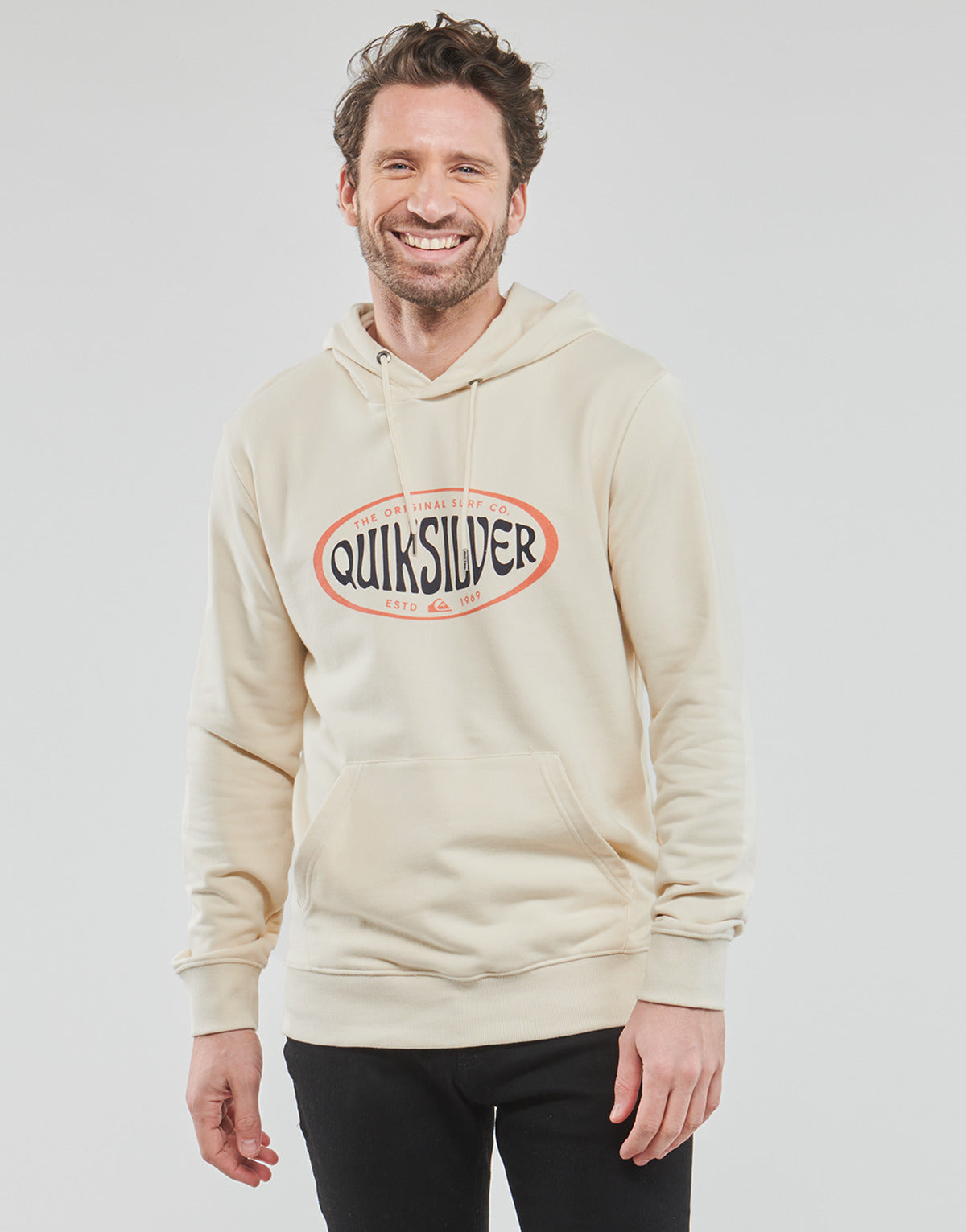 Felpa Uomo Quiksilver  IN CIRCLES HOODIE  Beige