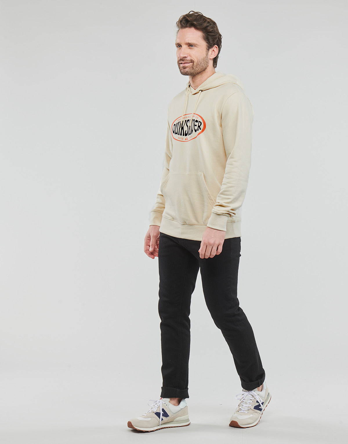 Felpa Uomo Quiksilver  IN CIRCLES HOODIE  Beige