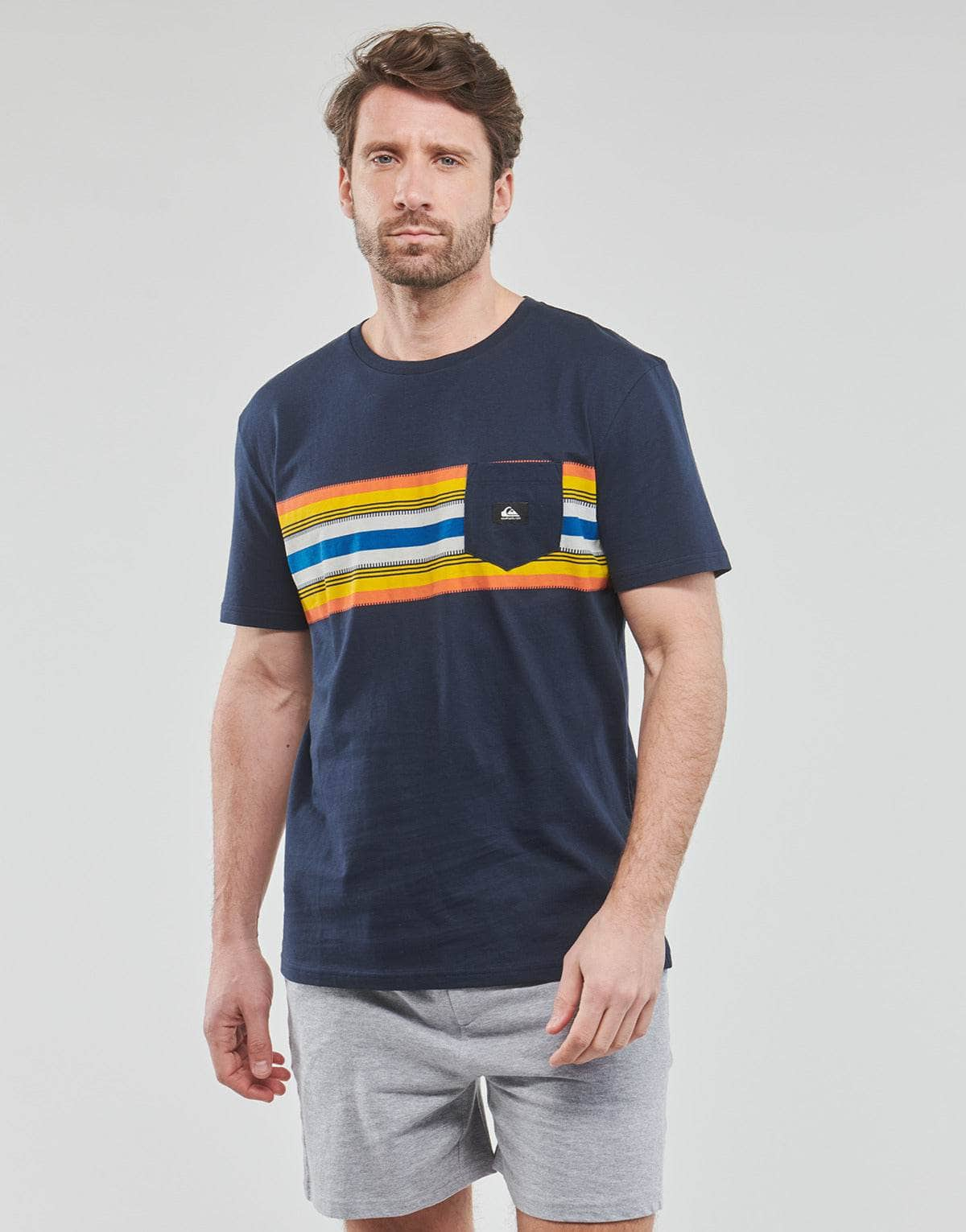 T-shirt Uomo Quiksilver  SURFADELICA STRIPE SS  Marine