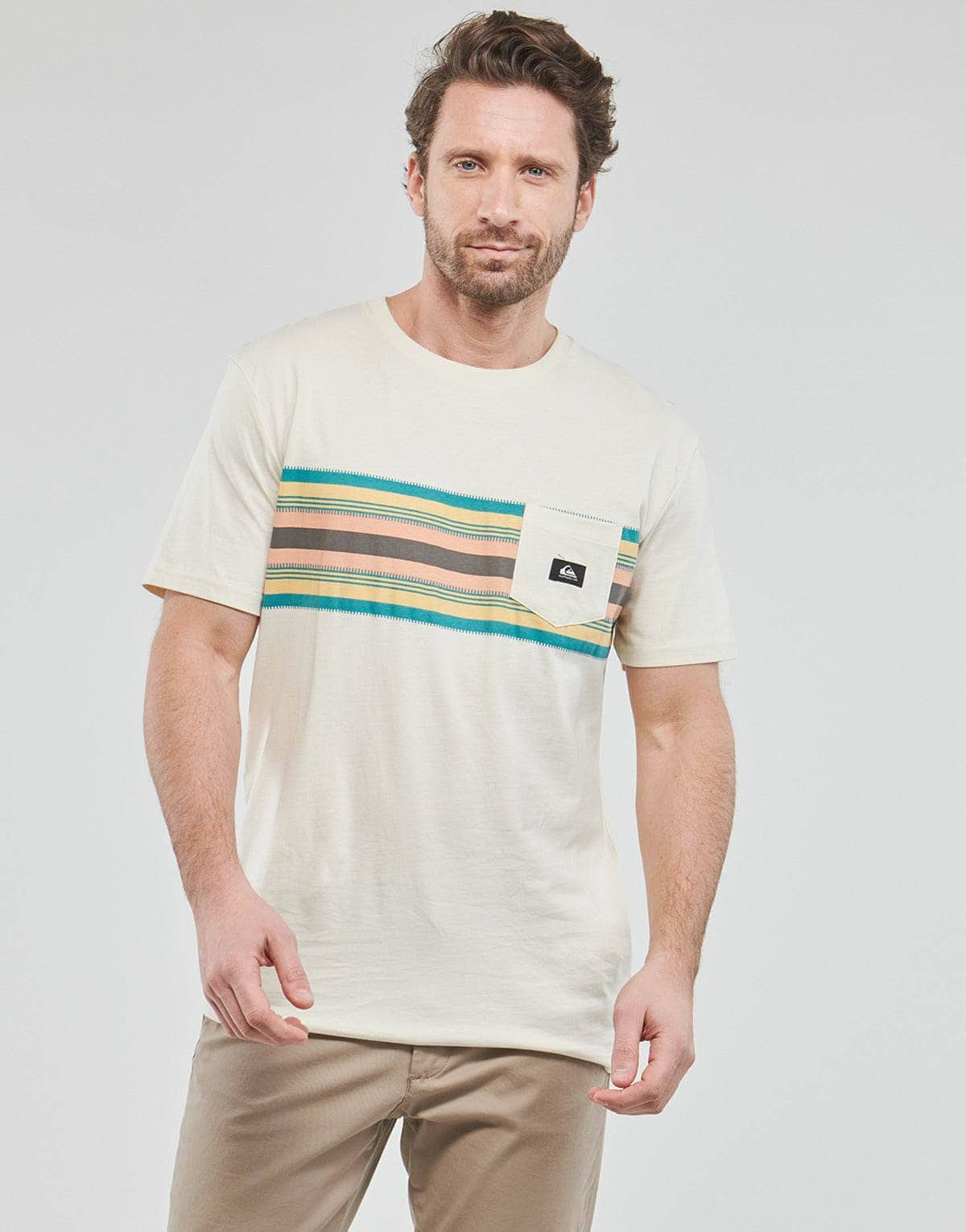 T-shirt Uomo Quiksilver  SURFADELICA STRIPE SS  Multicolore