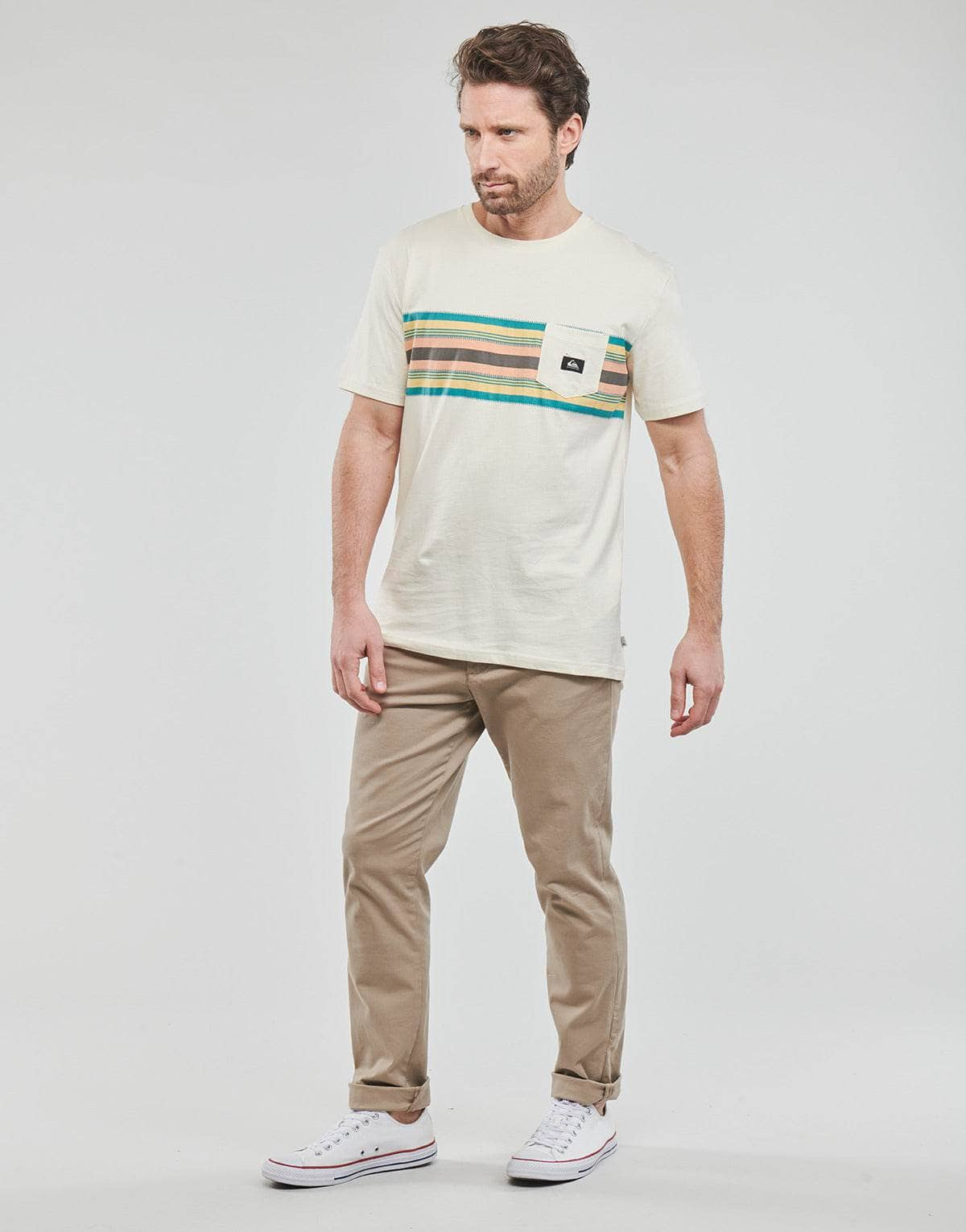 T-shirt Uomo Quiksilver  SURFADELICA STRIPE SS  Multicolore