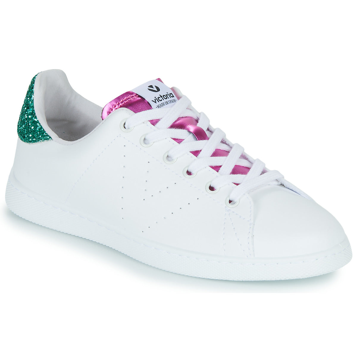 Sneakers basse Donna Victoria  TENIS EFECTO PIEL GLITTER  Bianco