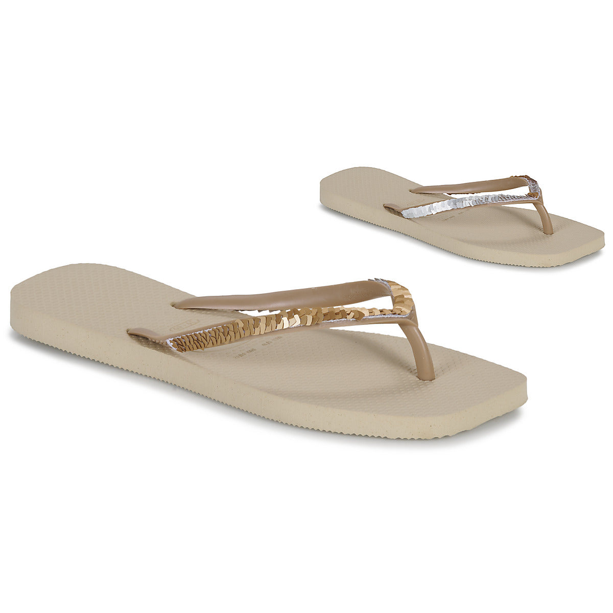 Infradito Donna Havaianas  SLIM SQUARE MAGIC SEQUIN  Beige