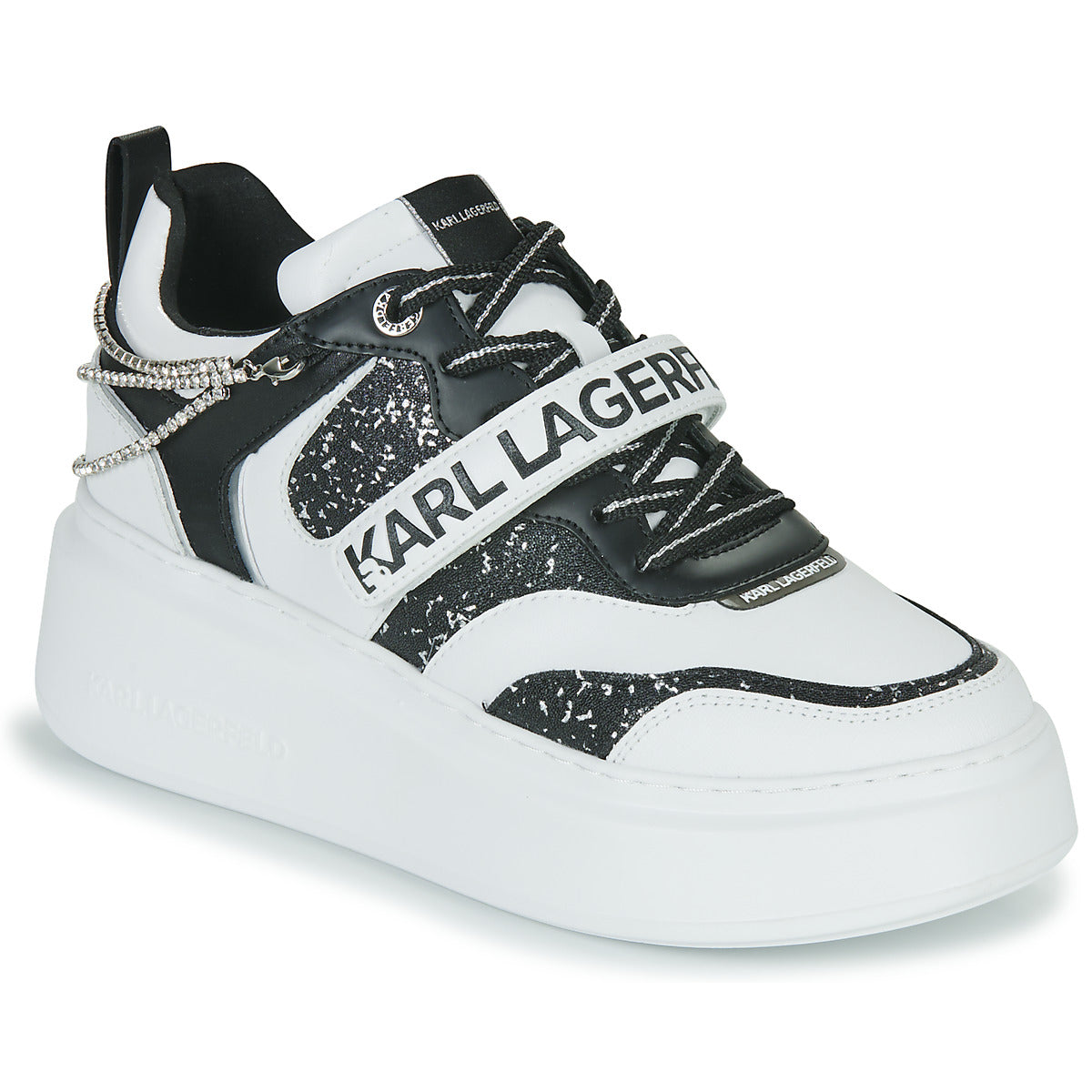 Sneakers basse Donna Karl Lagerfeld  ANAKAPRI Krystal Strap Lo Lace  Bianco