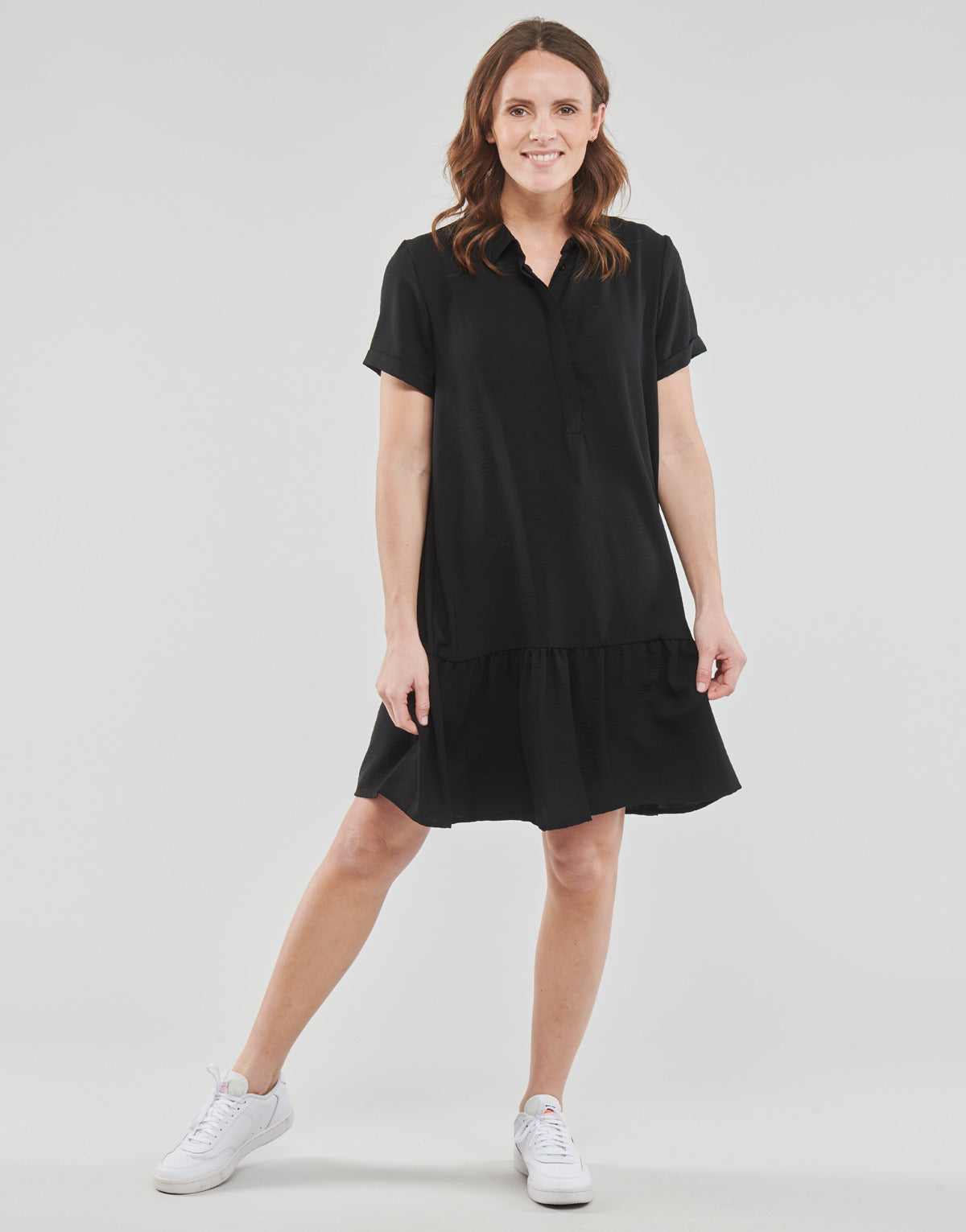 Abito corto Donna JDY  JDYLION S/S PLACKET DRESS  Nero