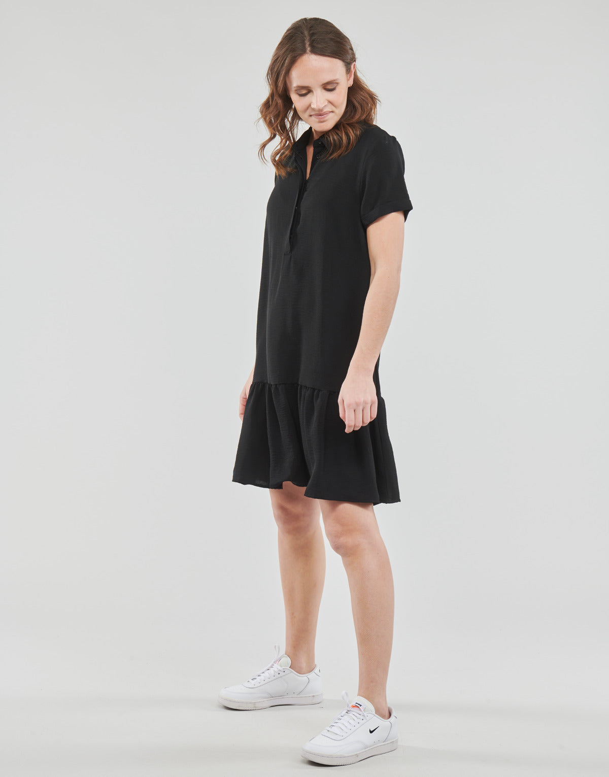 Abito corto Donna JDY  JDYLION S/S PLACKET DRESS  Nero