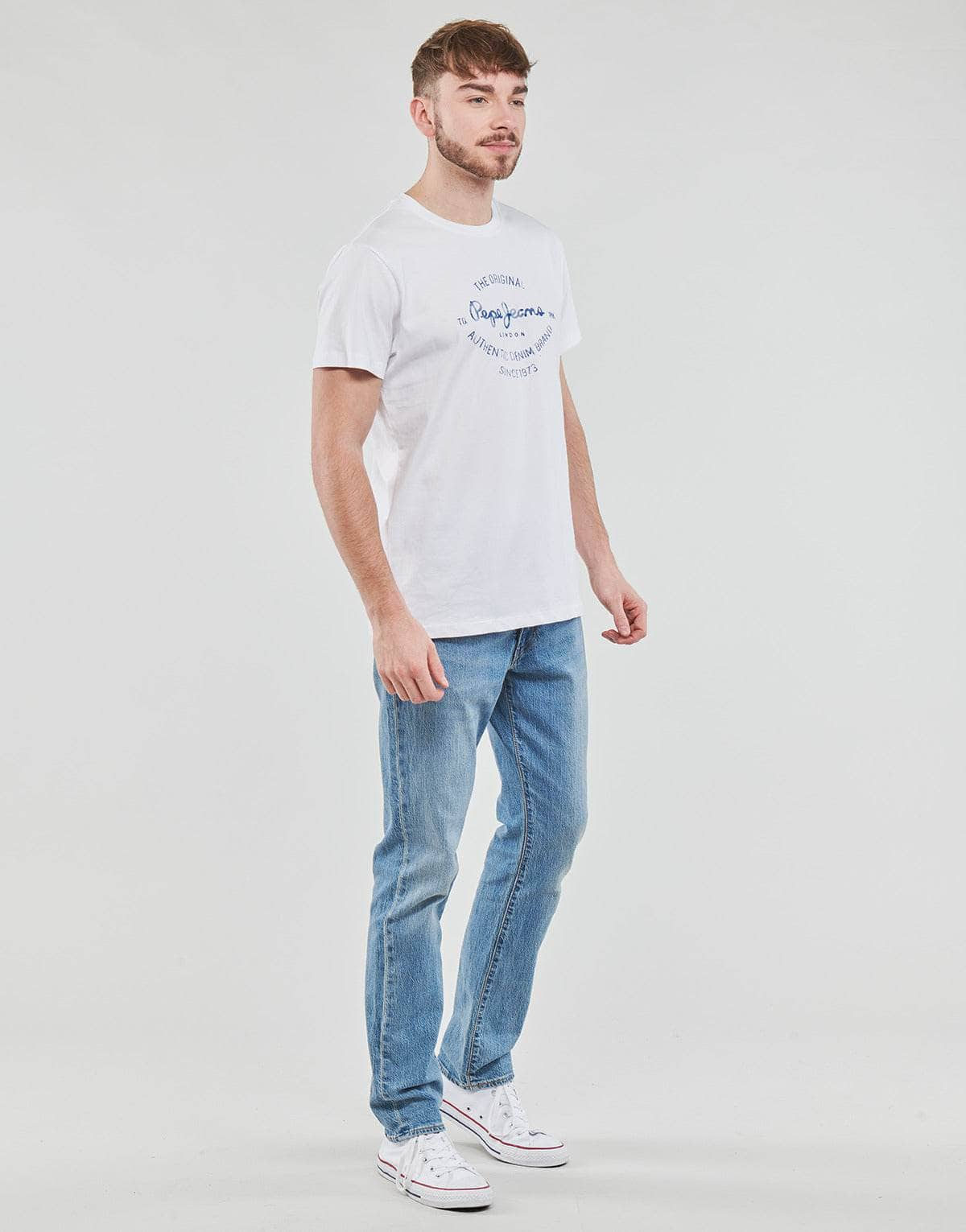 T-shirt Uomo Pepe jeans  RIGLEY  Bianco