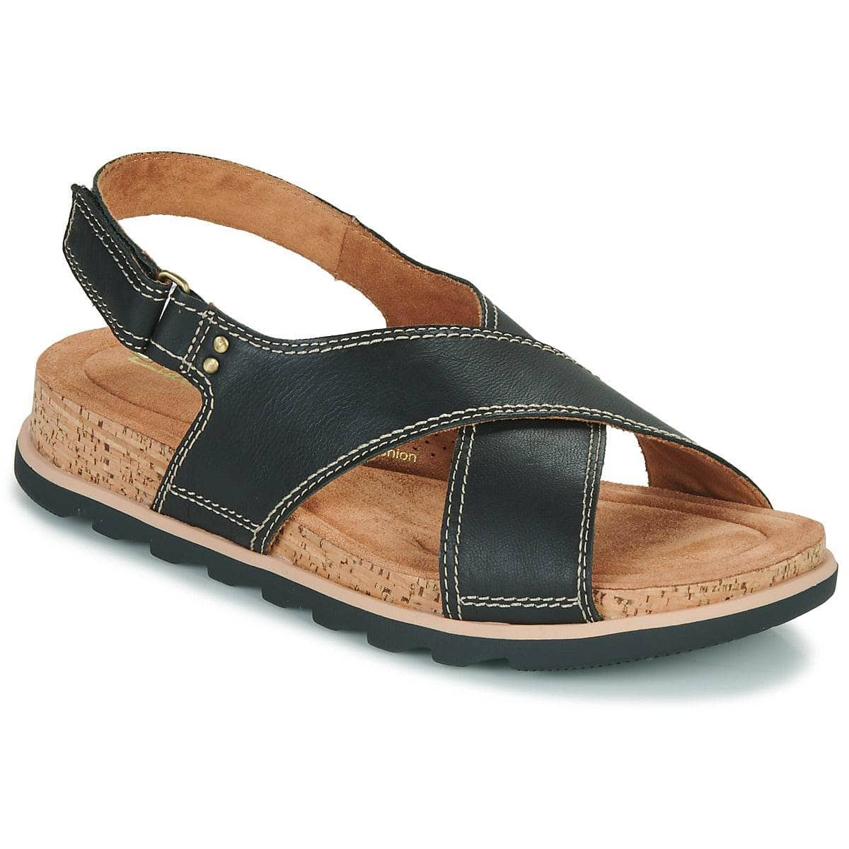 Sandali Donna Clarks  YACHT CROSS  Nero