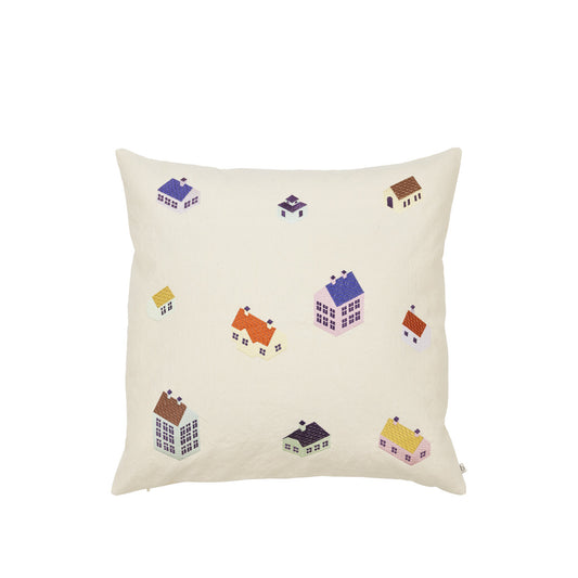 Decorazioni natalizie  Broste Copenhagen  CUSHION COVER 'HOUSE' COTTON  Bianco