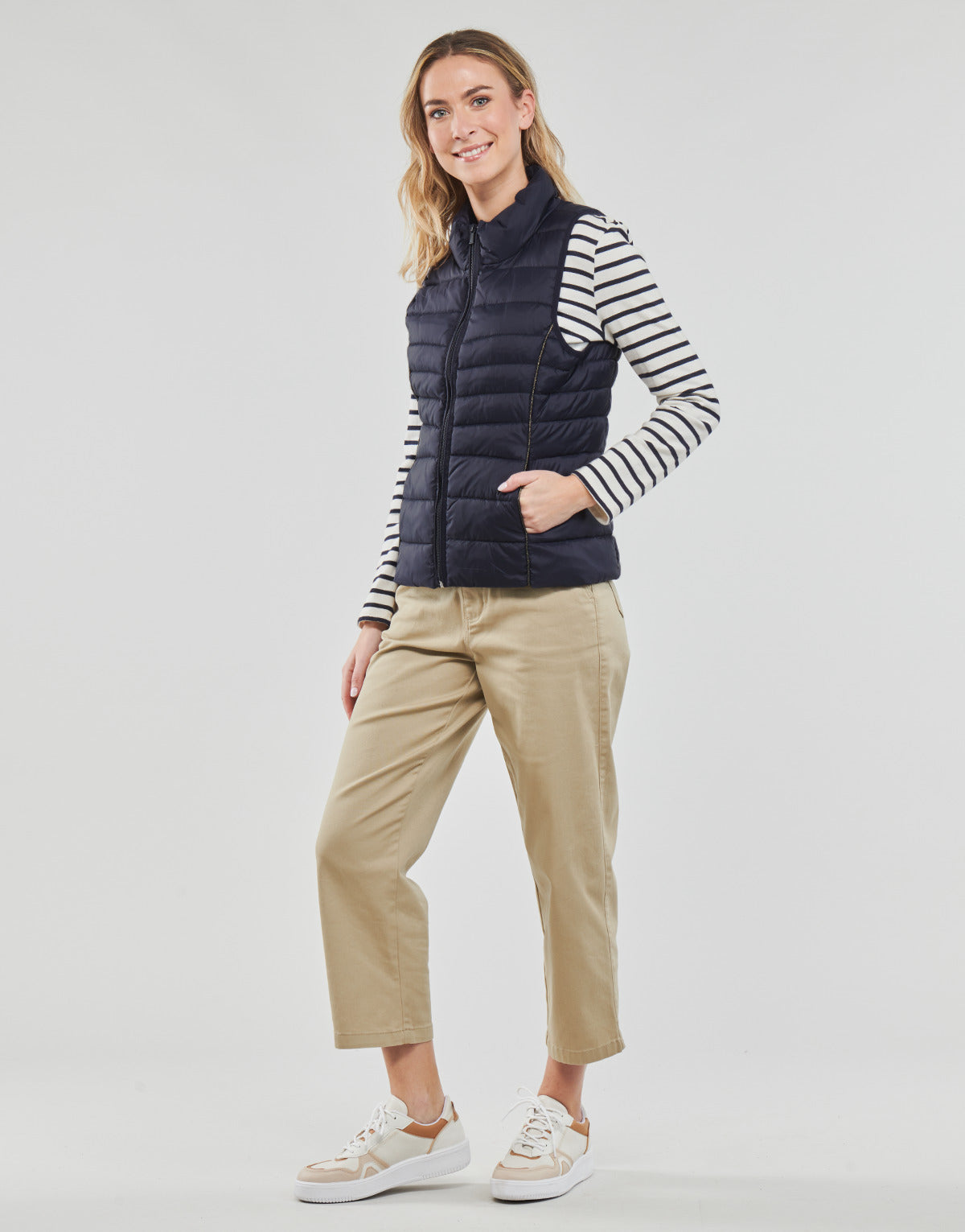 Piumino Donna Only  ONLNEWCLAIRE QUILTED WAISTCOAT  Marine