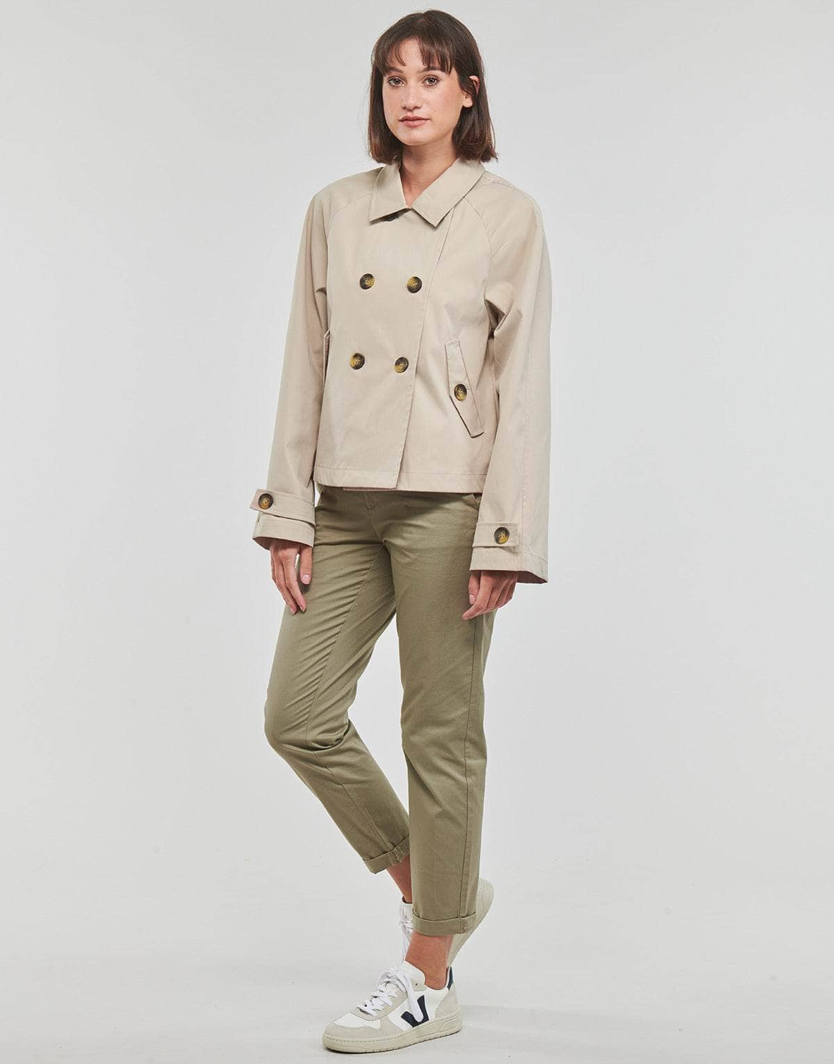 Trench Donna Only  ONLAPRIL SHORT TRENCHCOAT CC  Beige