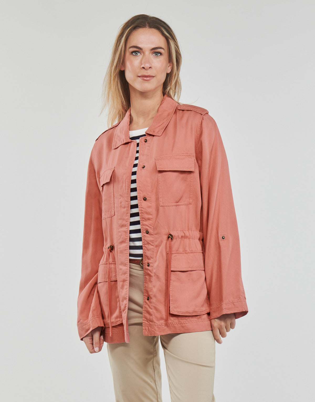 Parka Donna Only  ONLKENYA LIFE UTILITY JACKET CC  Rosa