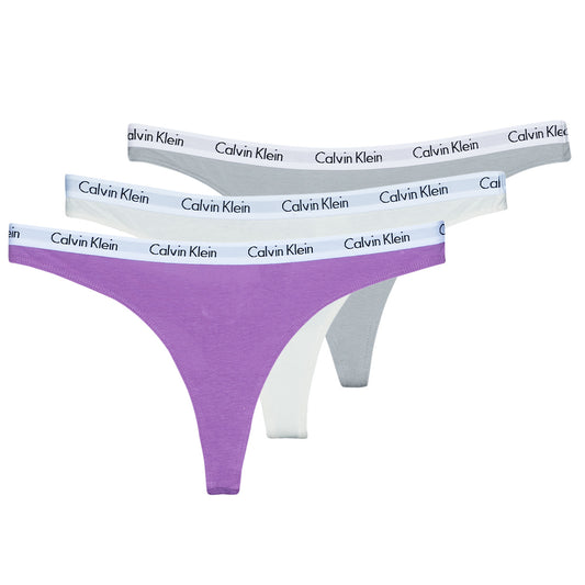 Perizoma Donna Calvin Klein Jeans  THONG 3PK X3  Multicolore