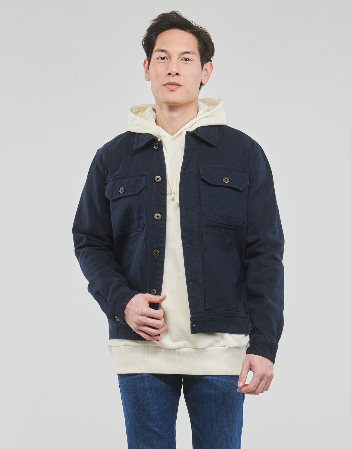 Giubbotto Uomo Lyle & Scott  TRUCKER JACKET  Marine