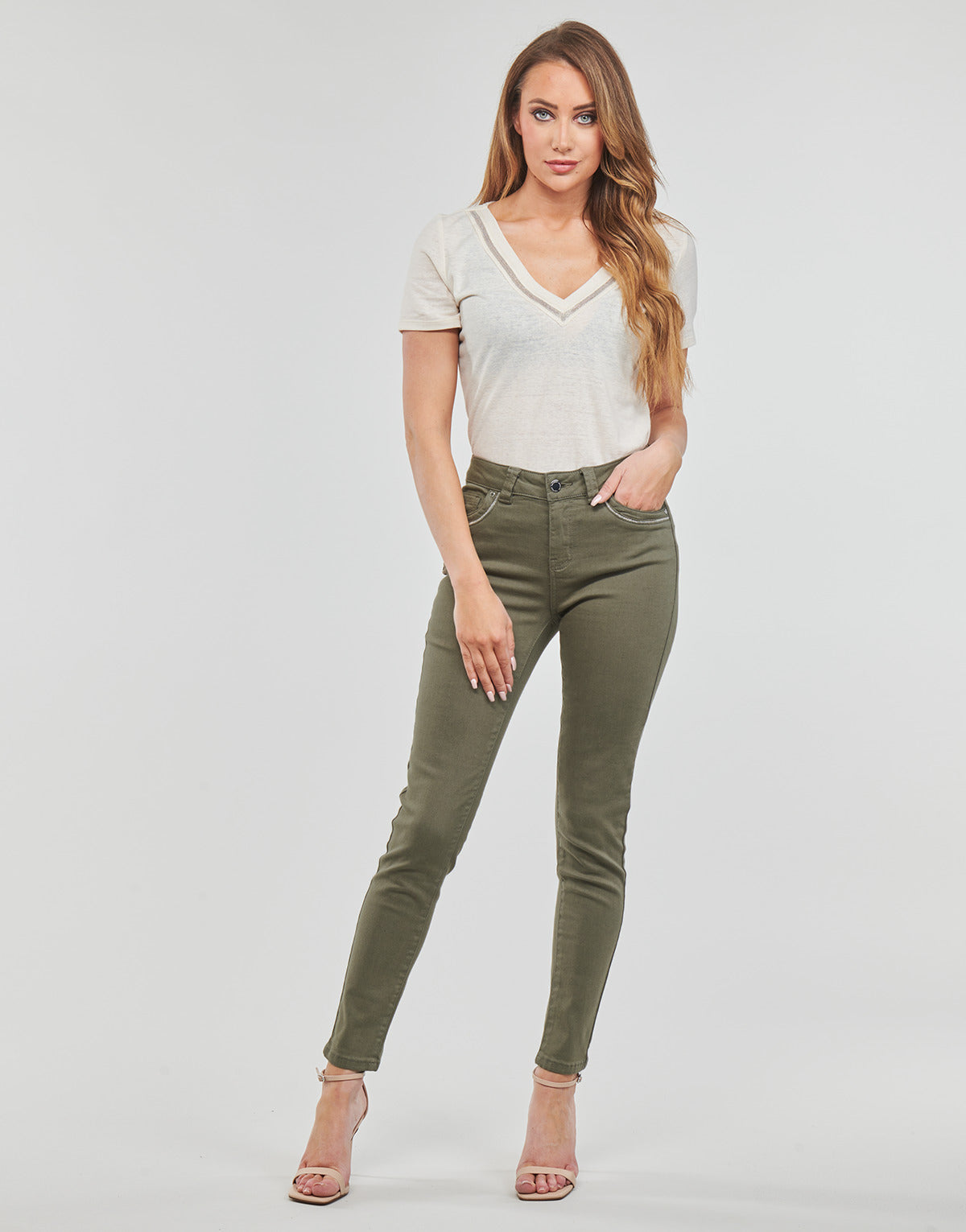 Pantalone Donna Morgan  PIZZY1  Kaki