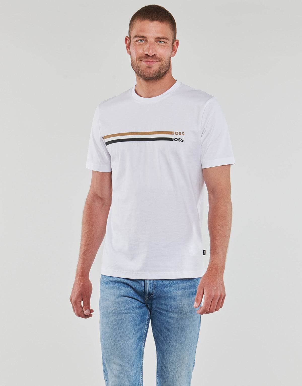 T-shirt Uomo BOSS  Tiburt 346  Bianco