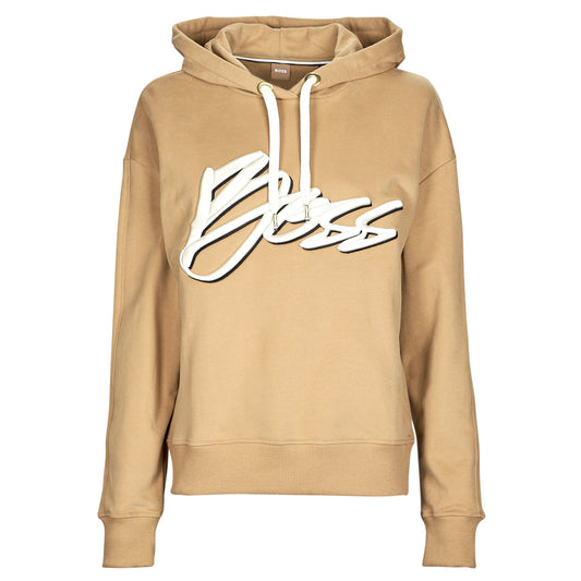 Felpa Donna BOSS  Ecaisy_Logo  Beige