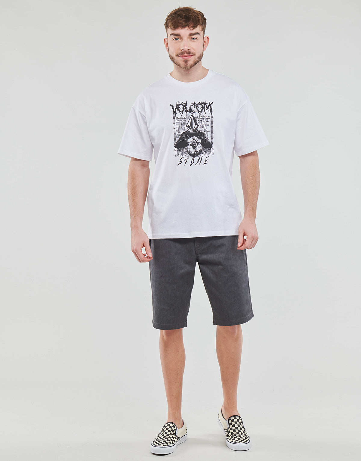 Pantaloni corti Uomo Volcom  FRICKIN  MDN STRETCH SHORT 21  Grigio