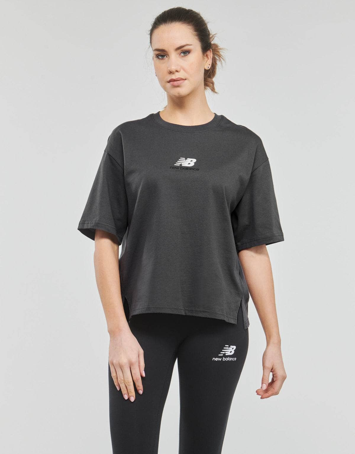 T-shirt Donna New Balance  Athletics 1/4 Zip  Nero