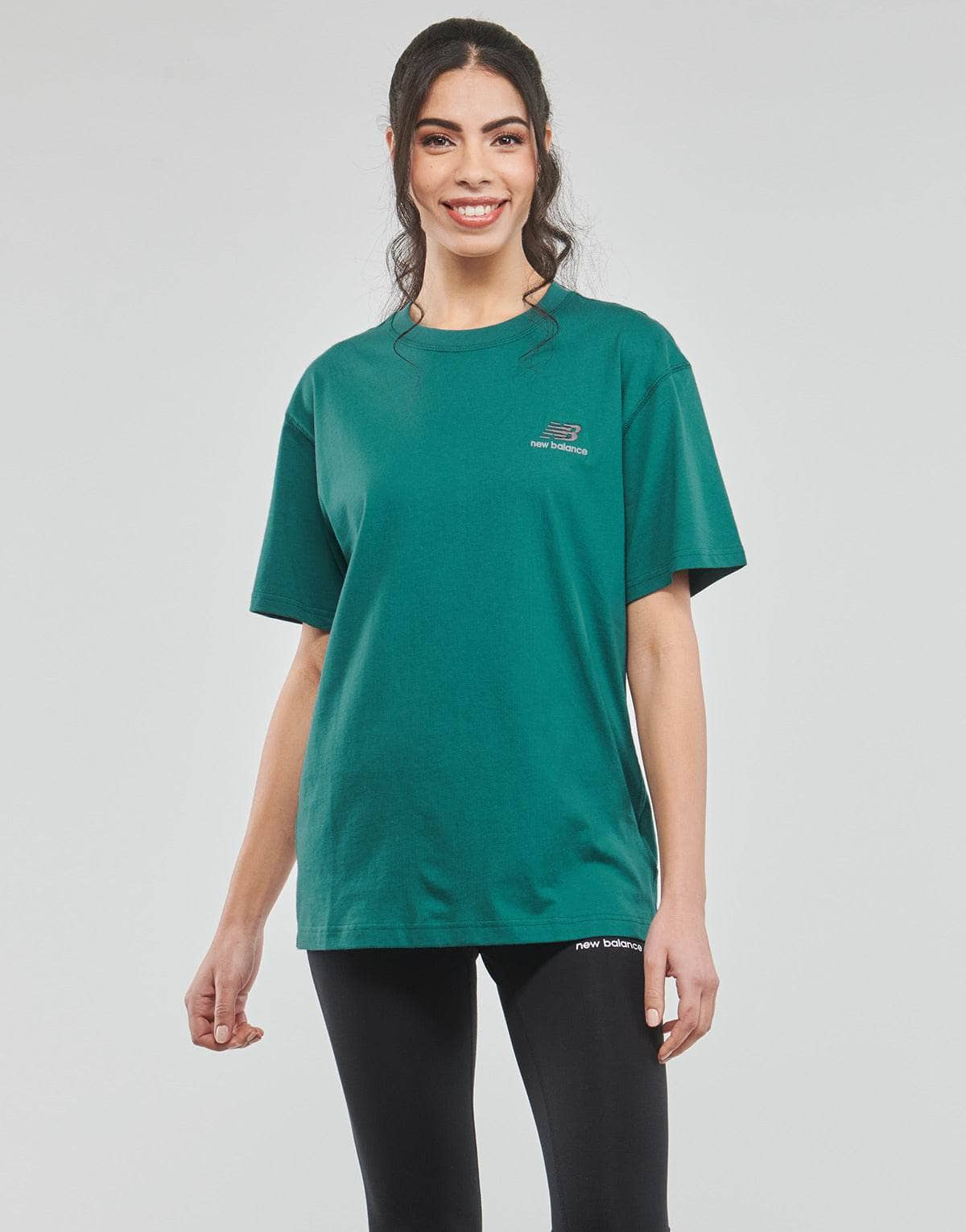 T-shirt Donna New Balance  Uni-ssentials Cotton T-Shirt  Verde